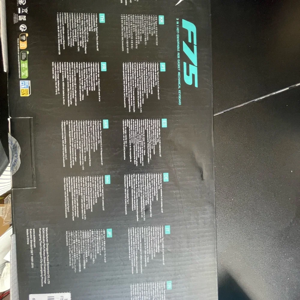 Mechanical Keyboard E75 - Black with Teal Accents
